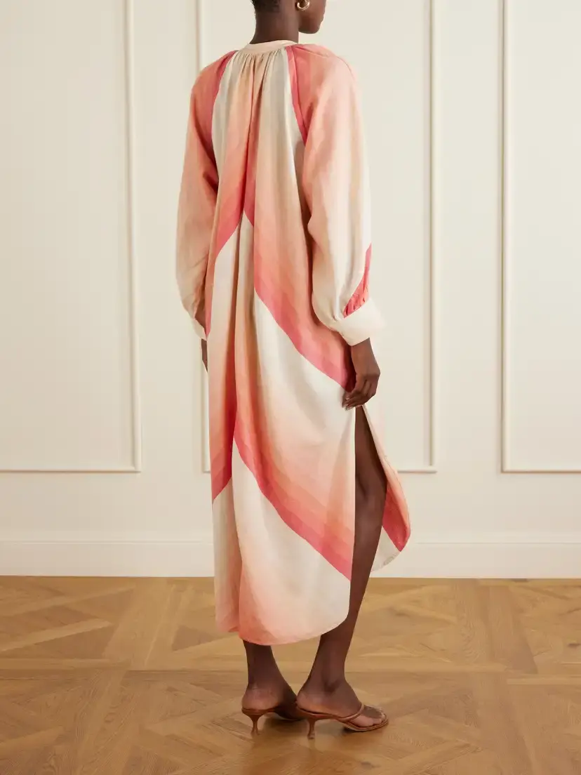 Marrakshi Life The Smock Striped Cotton Midi Dress | Thumbnail 3 Marrakshi Life The Smock Striped Cotton Midi Dress | Thumbnail 3