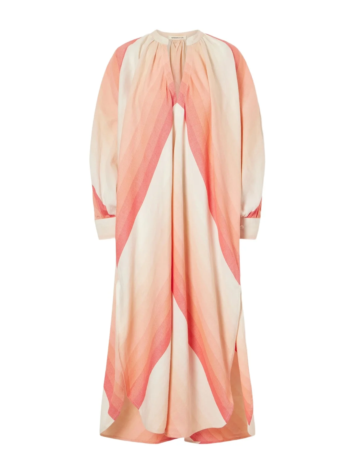 The Smock Striped Cotton Midi Dress The Smock Striped Cotton Midi Dress
