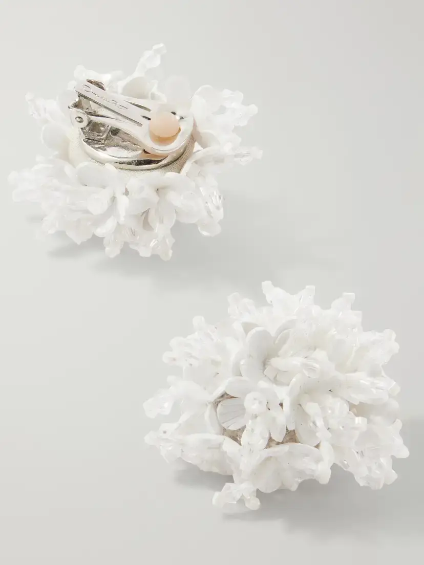 Oscar de la Renta Bead-embellished Clip Earrings | Thumbnail 3 Oscar de la Renta Bead-embellished Clip Earrings | Thumbnail 3