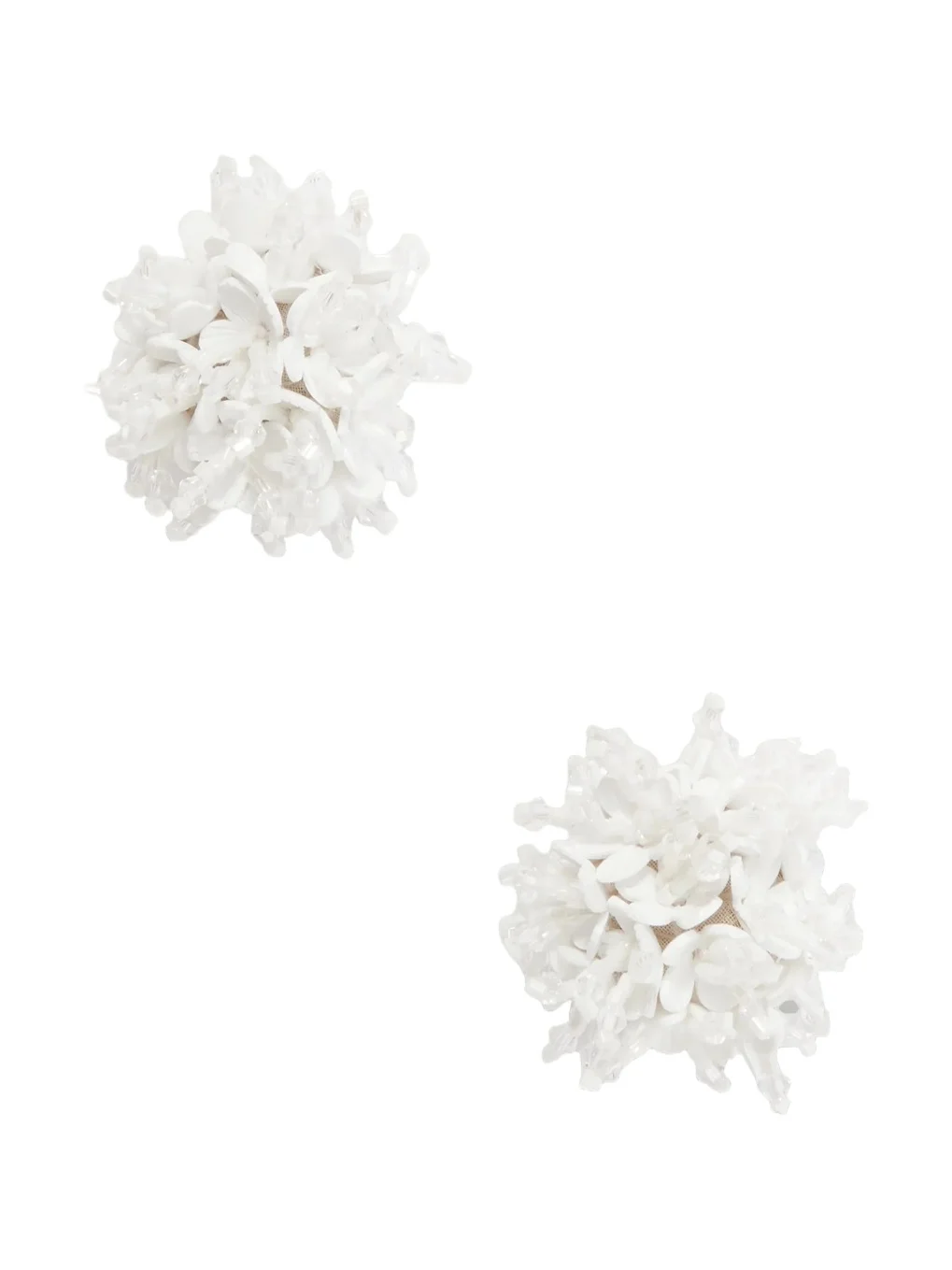 Oscar de la Renta Bead-embellished Clip Earrings