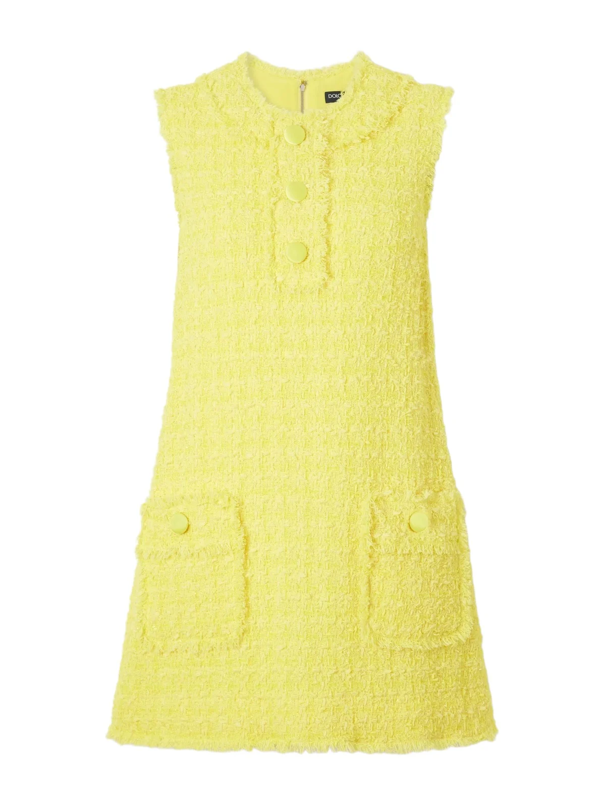 Satin-trimmed Tweed Mini Dress