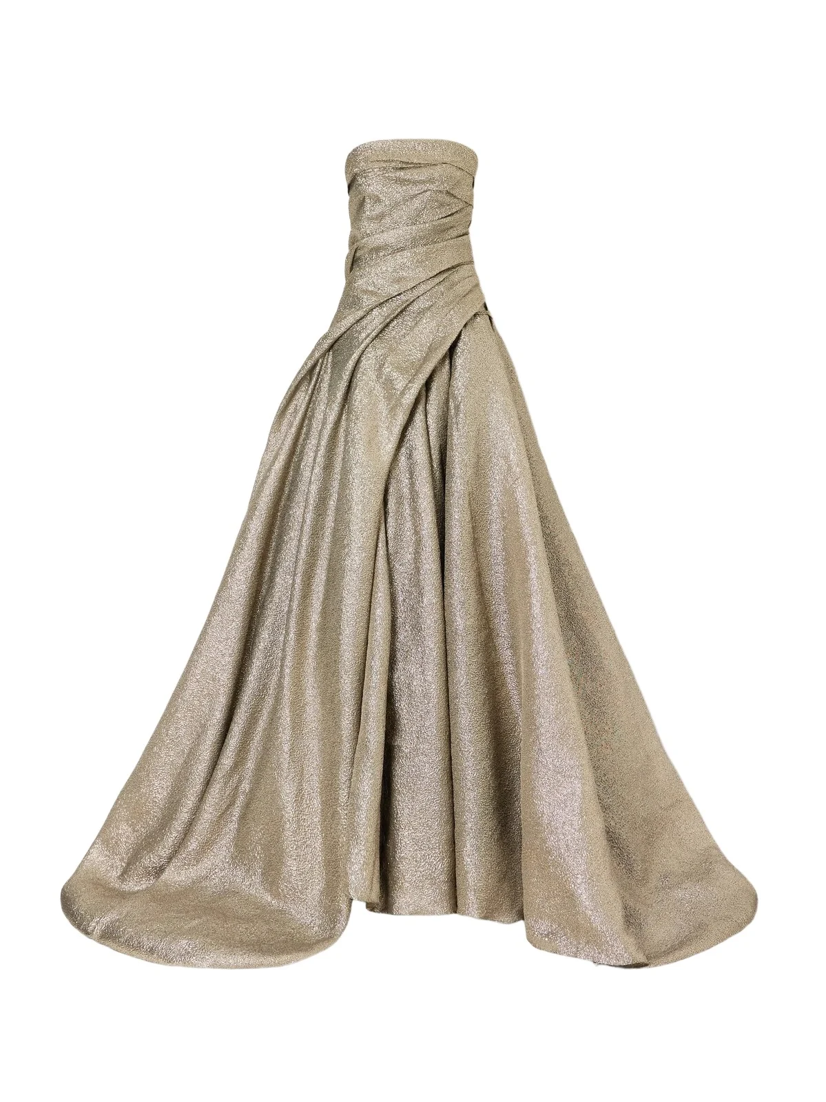 Off-the-shoulder Draped Brocade Gown Off-the-shoulder Draped Brocade Gown