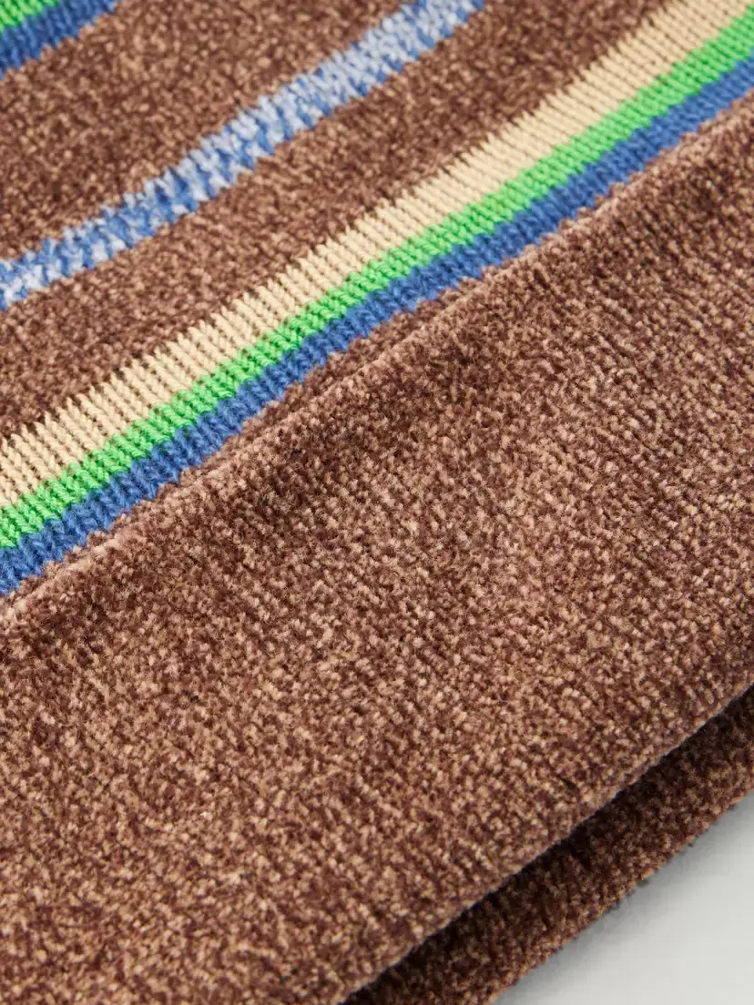 Maison Margiela Stripped Cotton And Wool-blend Beanie | Thumbnail 4