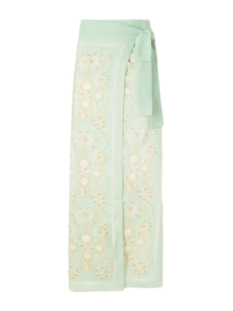 Agua by Agua Bendita Lavanda Playa Printed Cotton And Silk-blend Voile Coverup | Image 1 Agua by Agua Bendita Lavanda Playa Printed Cotton And Silk-blend Voile Coverup | Image 1