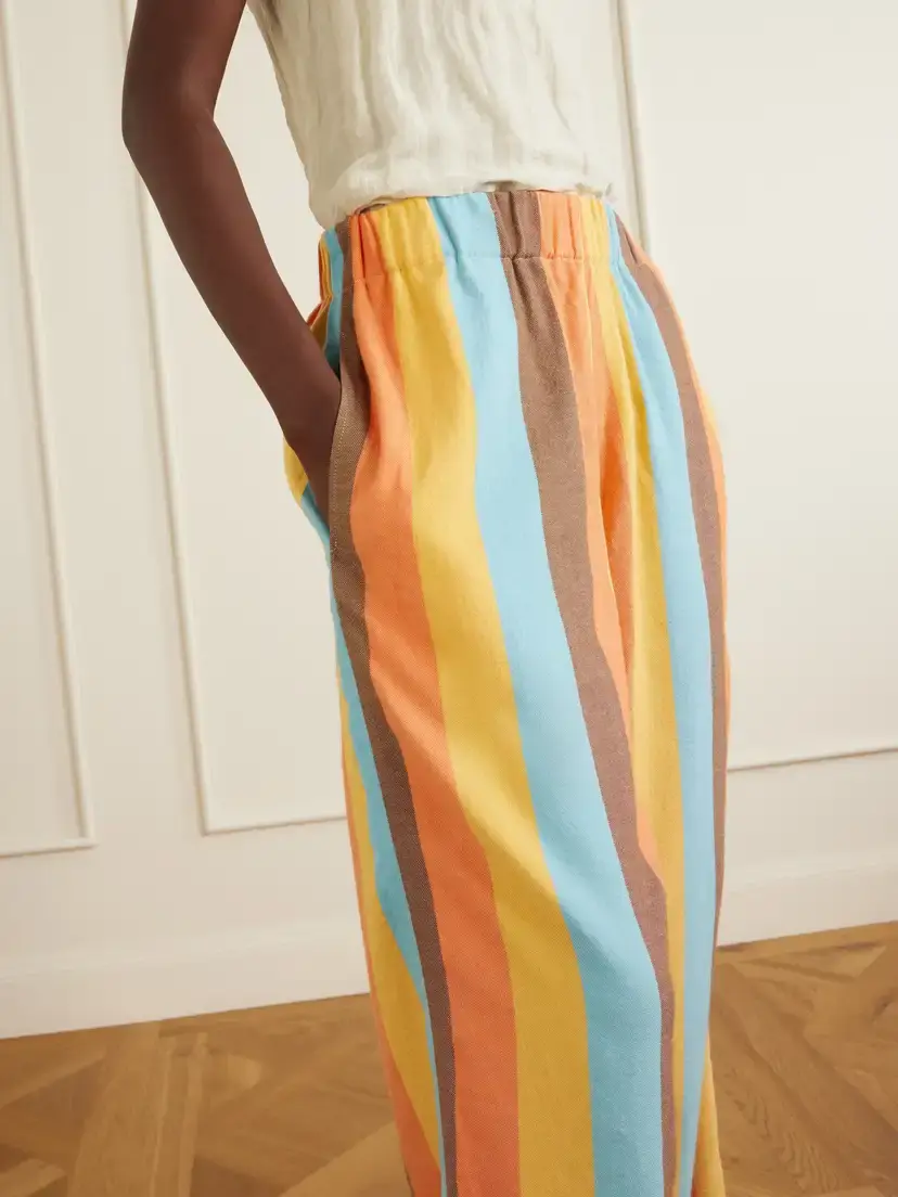Marrakshi Life The Palazzo Striped Cotton-blend Straight-leg Pants | Thumbnail 5 Marrakshi Life The Palazzo Striped Cotton-blend Straight-leg Pants | Thumbnail 5