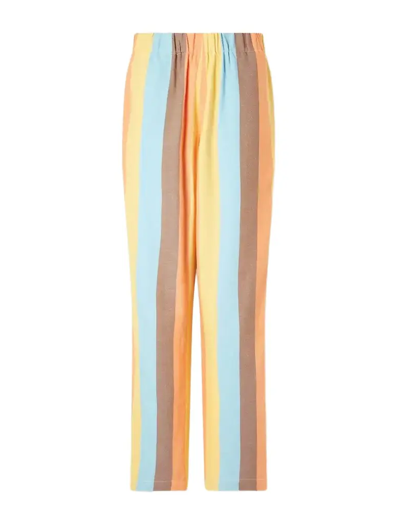 Marrakshi Life The Palazzo Striped Cotton-blend Straight-leg Pants | Image 1 Marrakshi Life The Palazzo Striped Cotton-blend Straight-leg Pants | Image 1