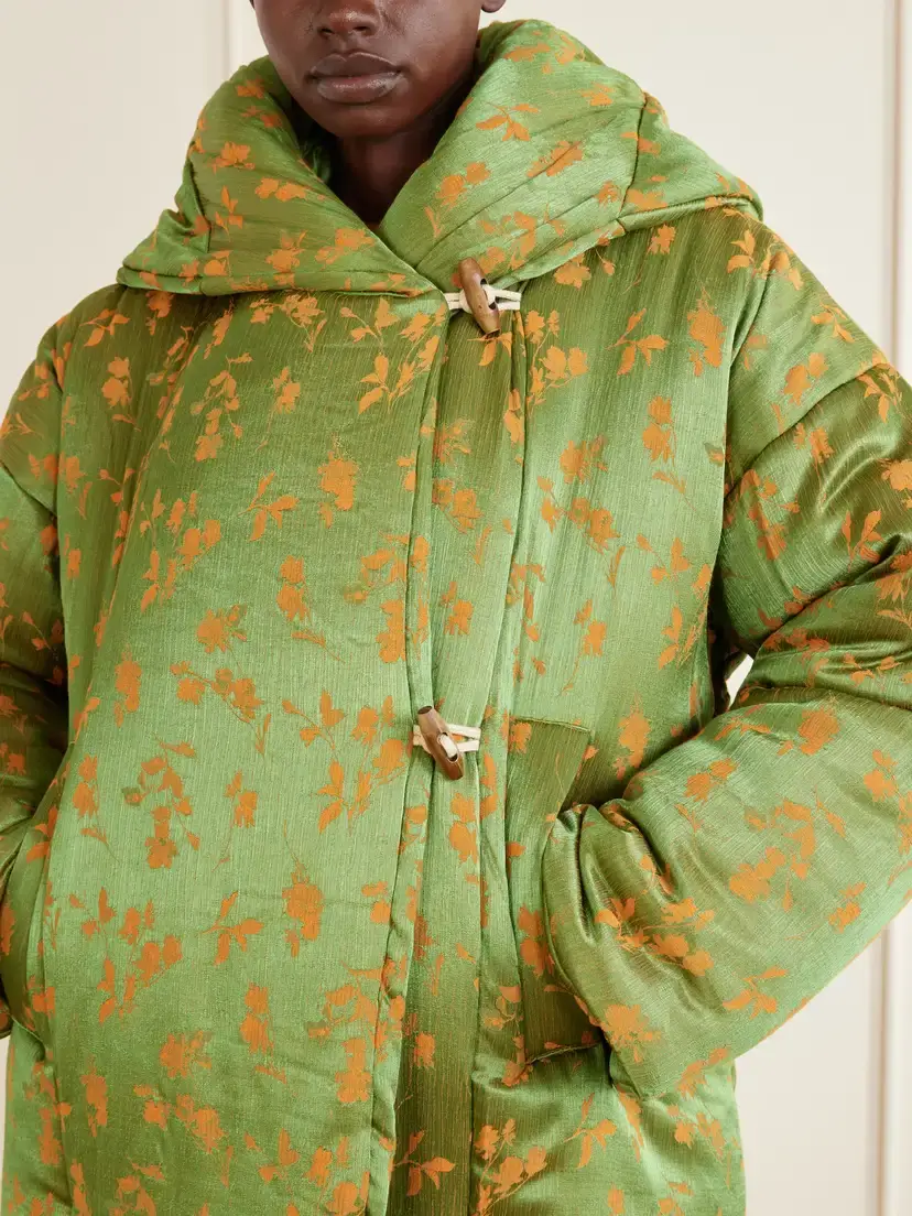 Dries Van Noten Hooded Padded Floral-jacquard Short Jacket | Thumbnail 5