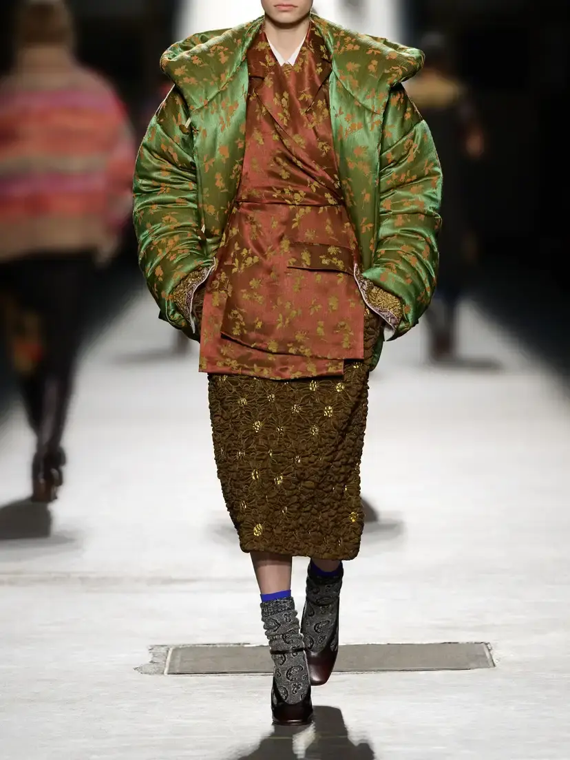 Dries Van Noten Hooded Padded Floral-jacquard Short Jacket | Thumbnail 6