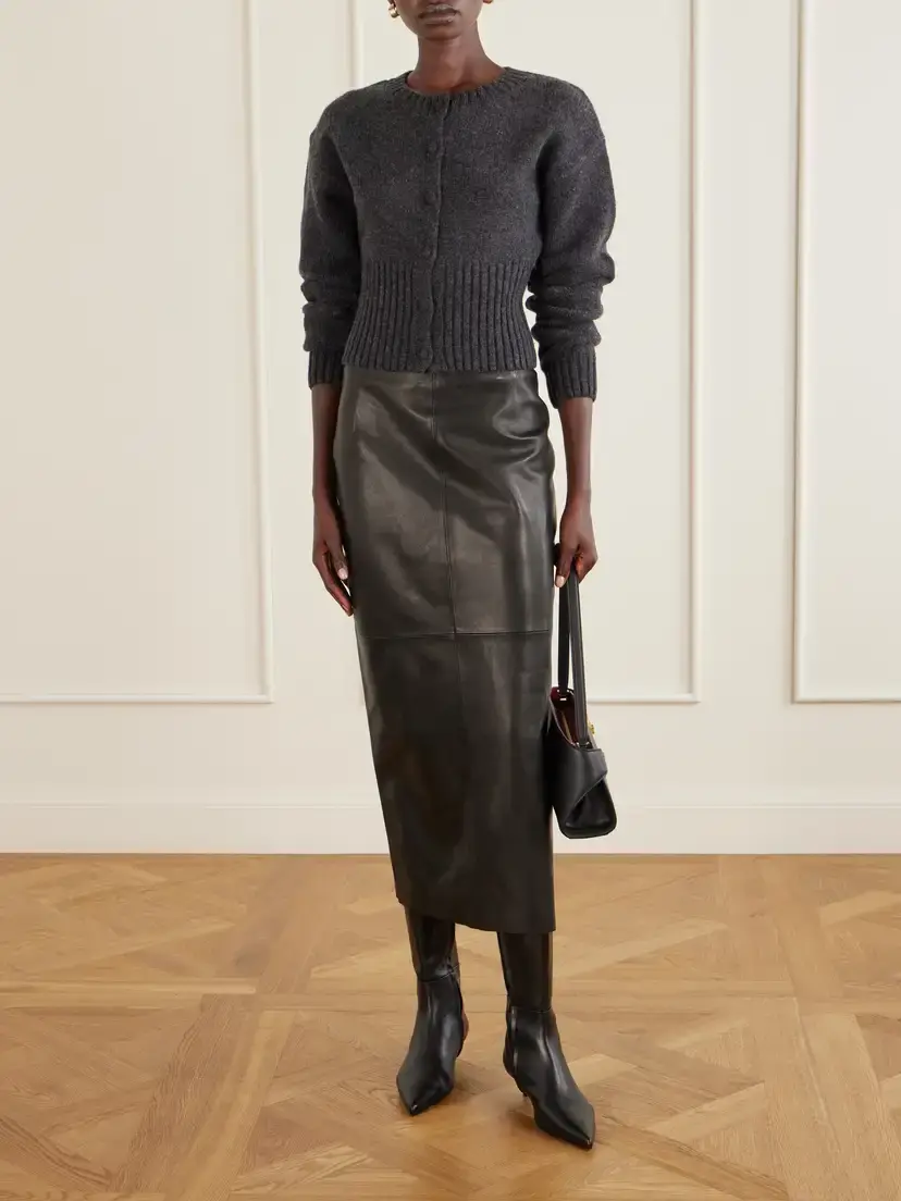Nour Hammour Selly Paneled Leather Maxi Skirt | Thumbnail 2 Nour Hammour Selly Paneled Leather Maxi Skirt | Thumbnail 2