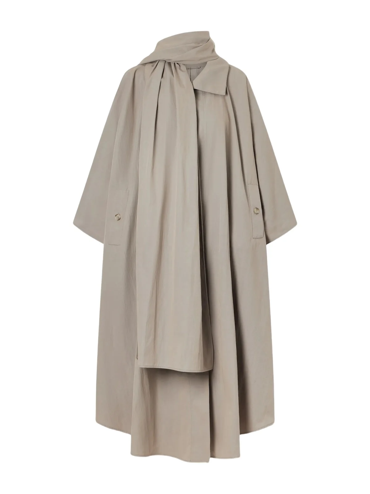 Magda Butrym Scarf-detailed Cotton-blend Trench Coat