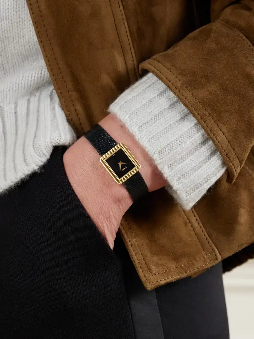 Stephanie Windsor + Piaget Vintage 1981 Mini Protocole Hand-wound 18-karat Gold Onyx Watch, Ref. 41546 | Thumbnail 2 Stephanie Windsor + Piaget Vintage 1981 Mini Protocole Hand-wound 18-karat Gold Onyx Watch, Ref. 41546 | Thumbnail 2