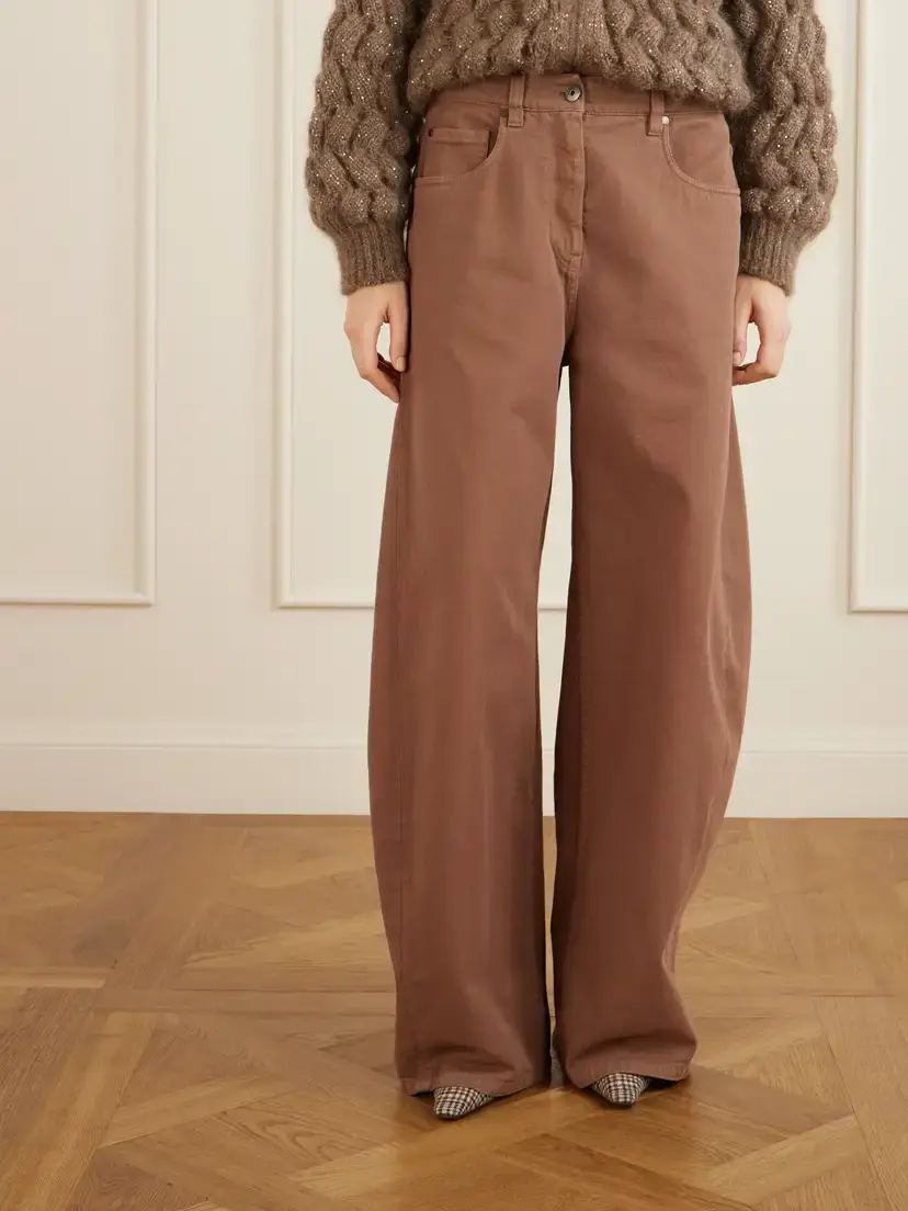 Brunello Cucinelli Embellished High-rise Wide-leg Jeans | Thumbnail 3
