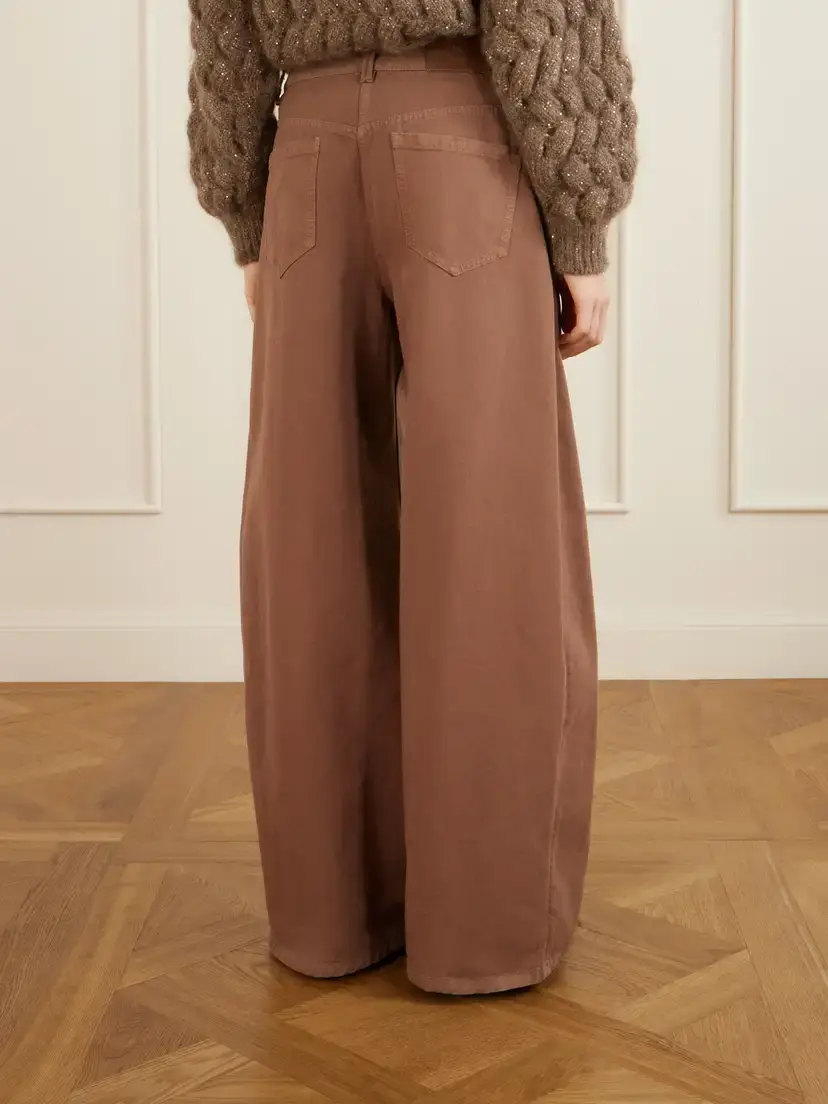Brunello Cucinelli Embellished High-rise Wide-leg Jeans | Thumbnail 4