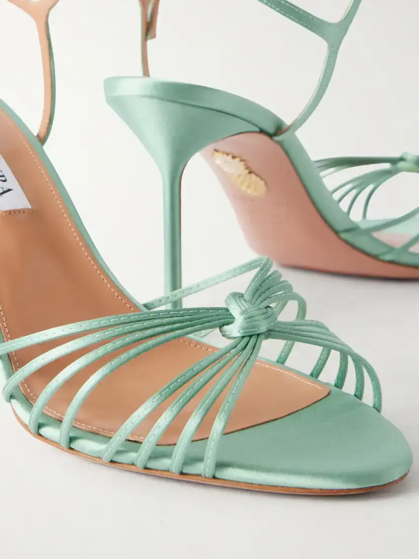 Aquazzura Serenity 85 Knotted Satin Sandals | Thumbnail 5 Aquazzura Serenity 85 Knotted Satin Sandals | Thumbnail 5