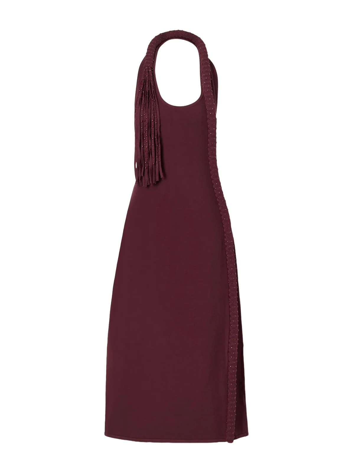 Mane Embellished Crepe Midi Dress Mane Embellished Crepe Midi Dress
