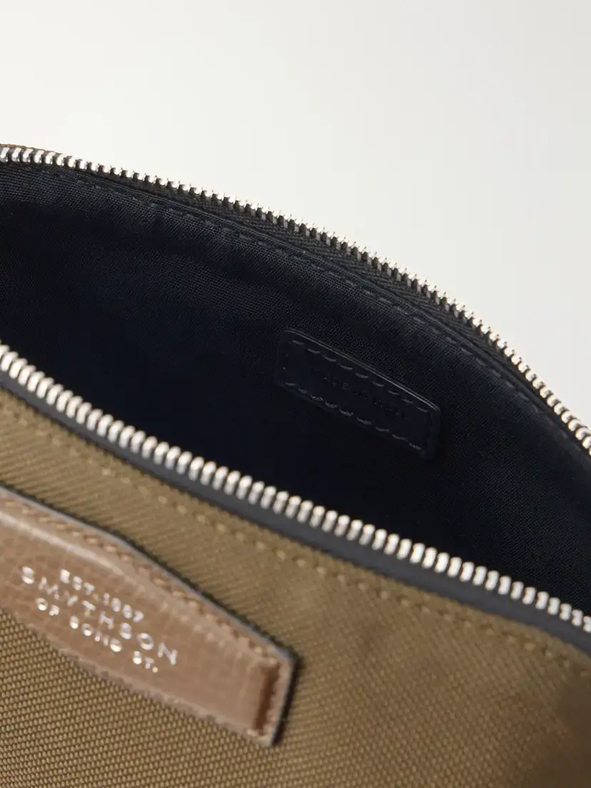 Smythson Norton Leather-trimmed Canvas Pouch | Thumbnail 4 Smythson Norton Leather-trimmed Canvas Pouch | Thumbnail 4