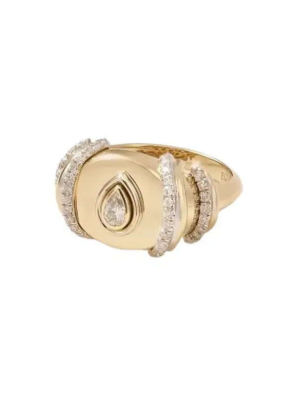 Sun Down 18-karat Gold Diamond Pinky Ring Sun Down 18-karat Gold Diamond Pinky Ring