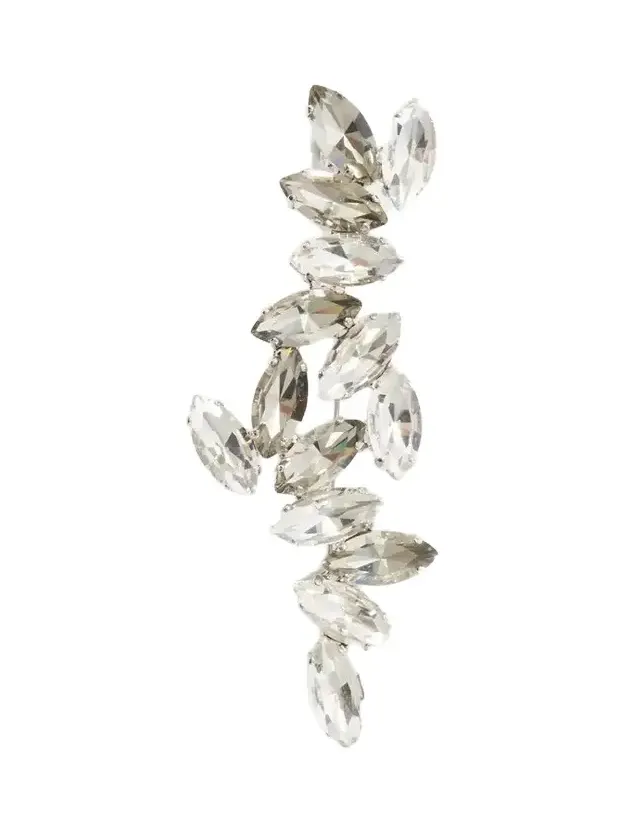 Erdem Silver-tone Crystal Brooch