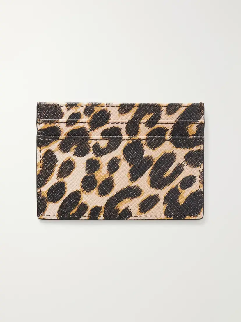Smythson Panama Leopard-printed Leather Cardholder | Thumbnail 3