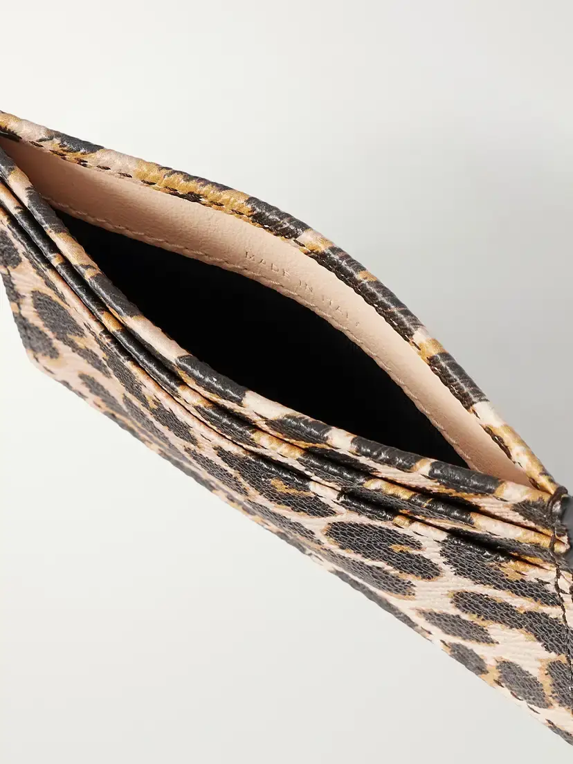 Smythson Panama Leopard-printed Leather Cardholder | Thumbnail 4