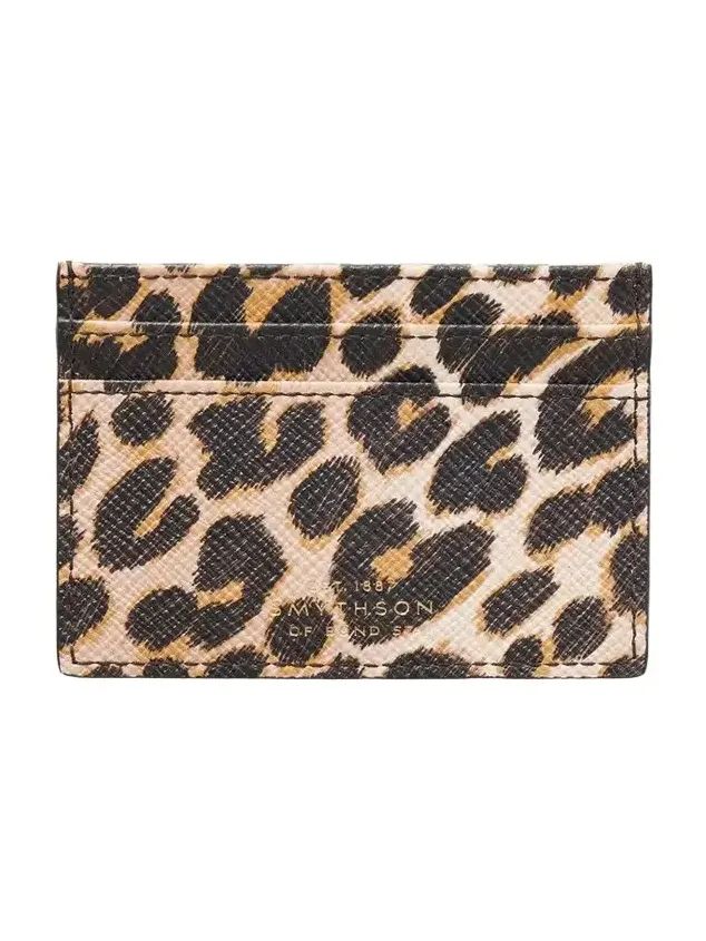 Panama Leopard-printed Leather Cardholder Panama Leopard-printed Leather Cardholder