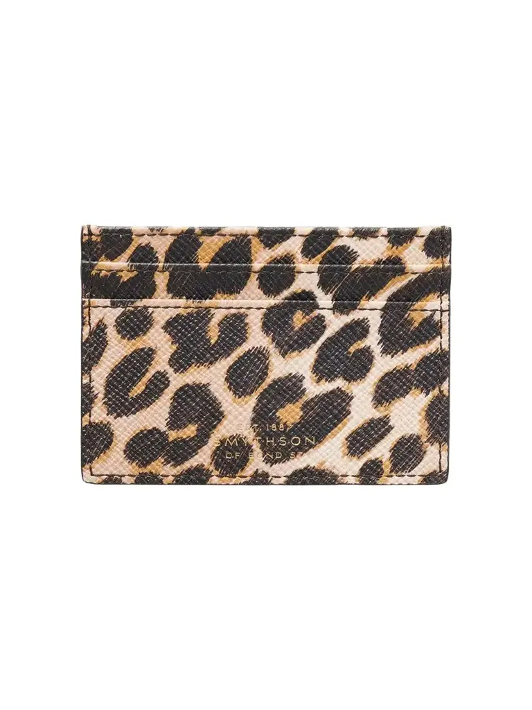 Smythson Panama Leopard-printed Leather Cardholder | Image 1 Smythson Panama Leopard-printed Leather Cardholder | Image 1