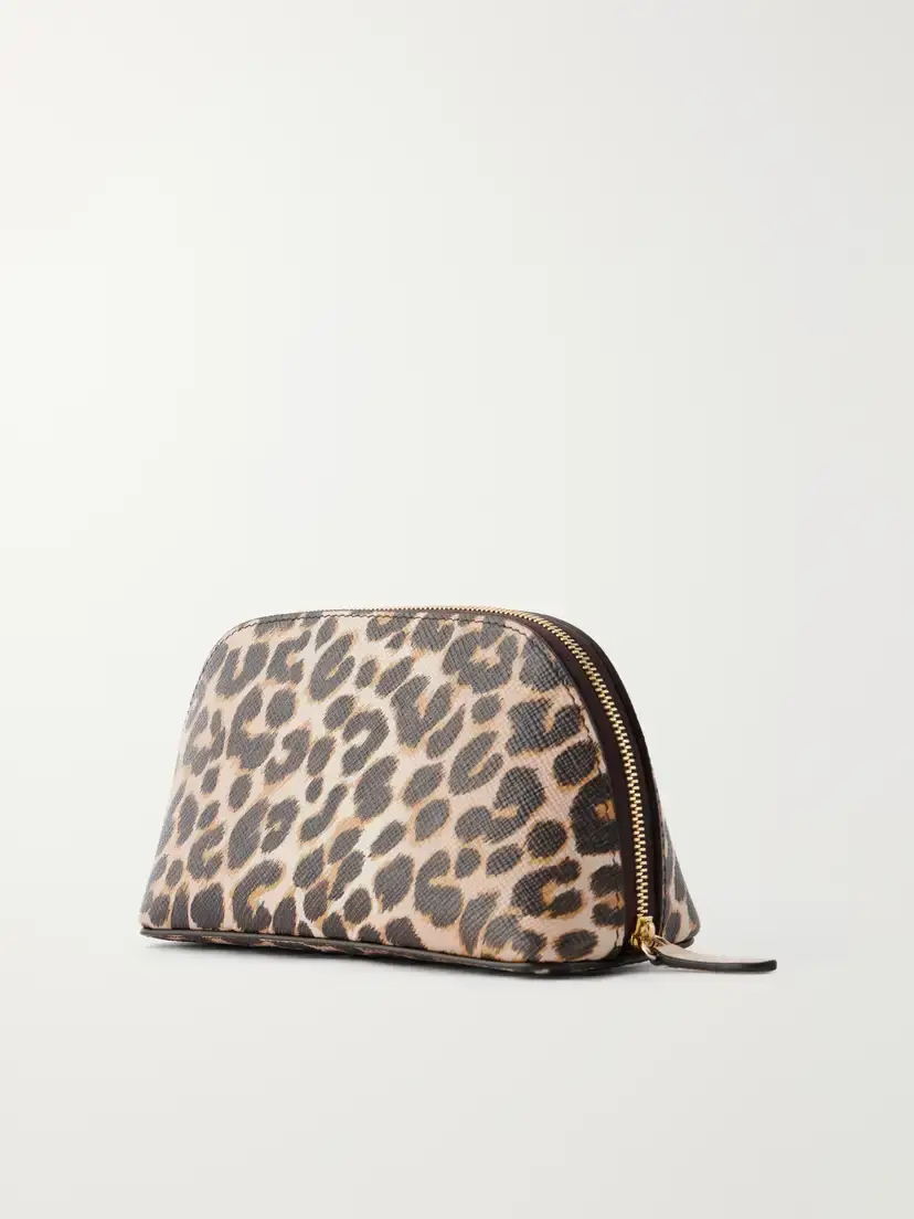 Smythson Panama Leopard-print Leather Cosmetics Case | Thumbnail 2