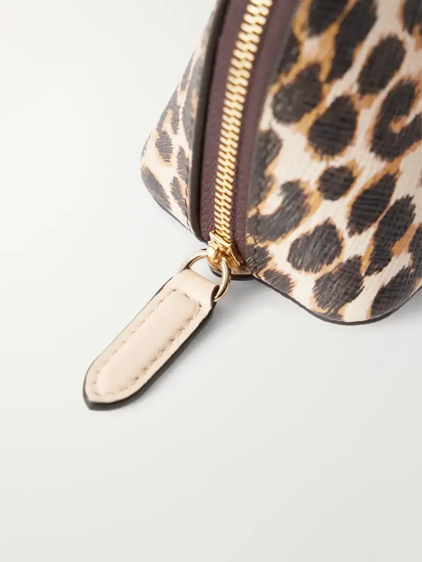 Smythson Panama Leopard-print Leather Cosmetics Case | Thumbnail 3