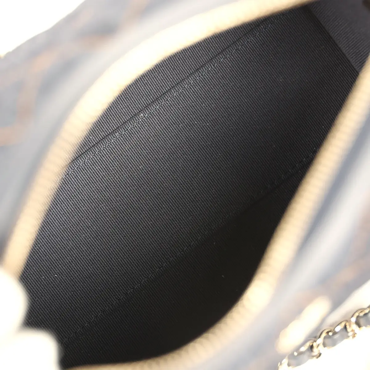 Chanel Chanel Mini Timeless Classic Barrel Bag with Chain Dark Blue Denim Light Gold Hardware | Thumbnail 8