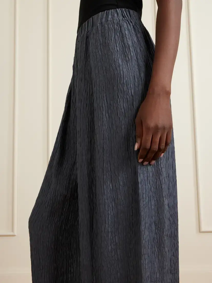 Cortana Anhelo Crinkled Silk-charmeuse Wide-leg Pants | Thumbnail 5