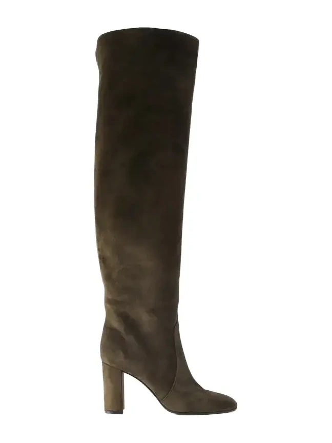 Gianvito Rossi Glen Cuissard 85 Suede Over-the-knee Boots