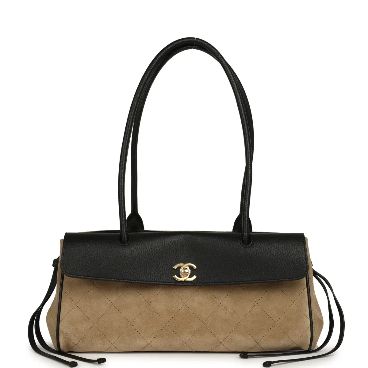 Chanel Chanel Small "Urban Essential" East West Shopping Tote Black Grained Calfskin and Beige Suede Gold Hardware | Image 1 Chanel Chanel Small "Urban Essential" East West Shopping Tote Black Grained Calfskin and Beige Suede Gold Hardware | Image 1