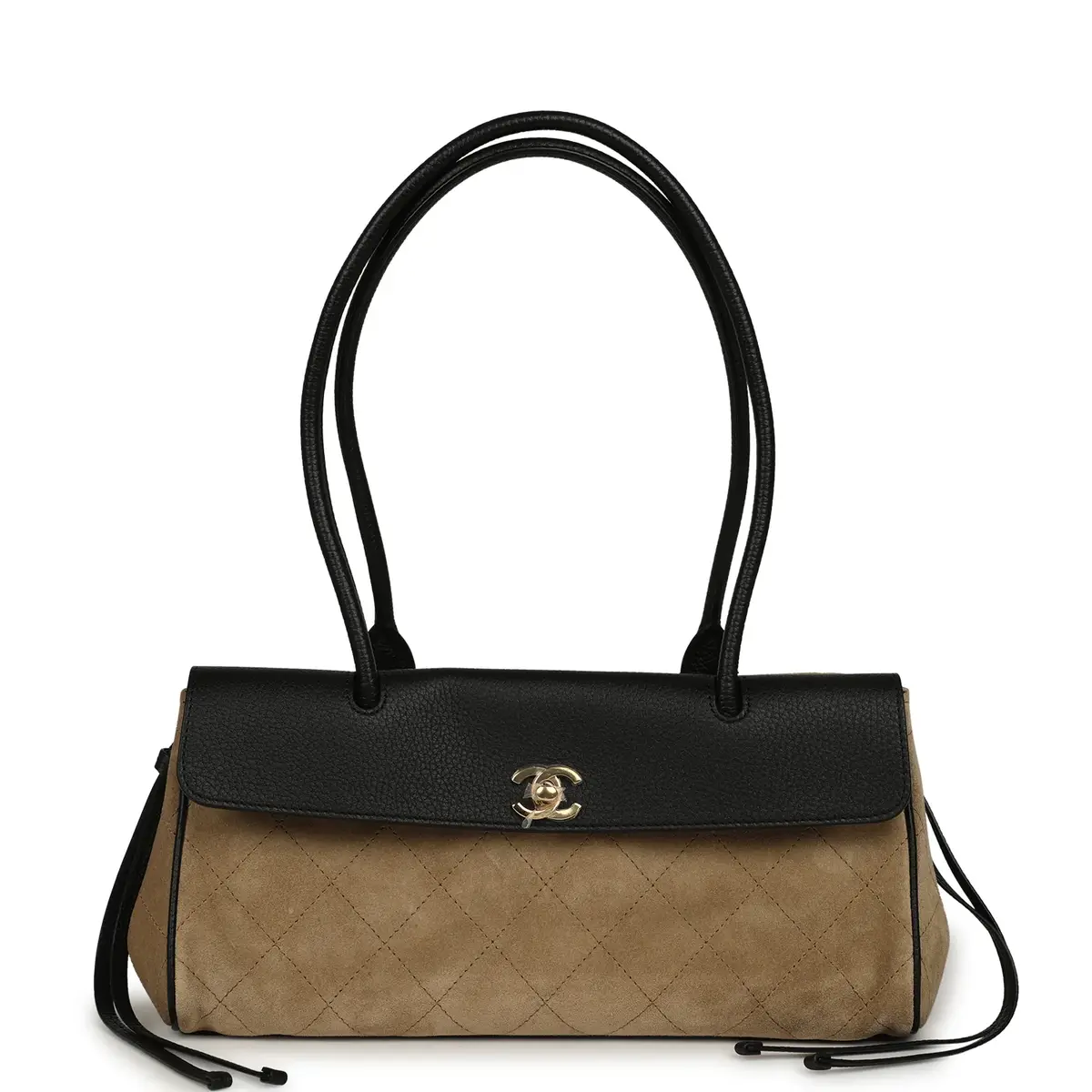 Chanel Chanel Small "Urban Essential" East West Shopping Tote Black Grained Calfskin and Beige Suede Gold Hardware | Image 1 Chanel Chanel Small "Urban Essential" East West Shopping Tote Black Grained Calfskin and Beige Suede Gold Hardware | Image 1