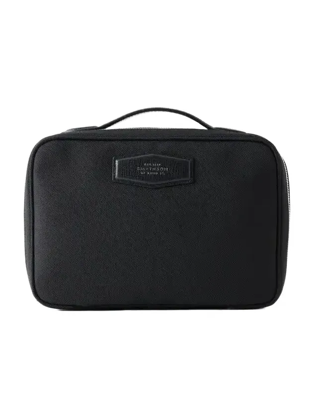 Smythson Norton Leather-trimmed Canvas Jewelry Case