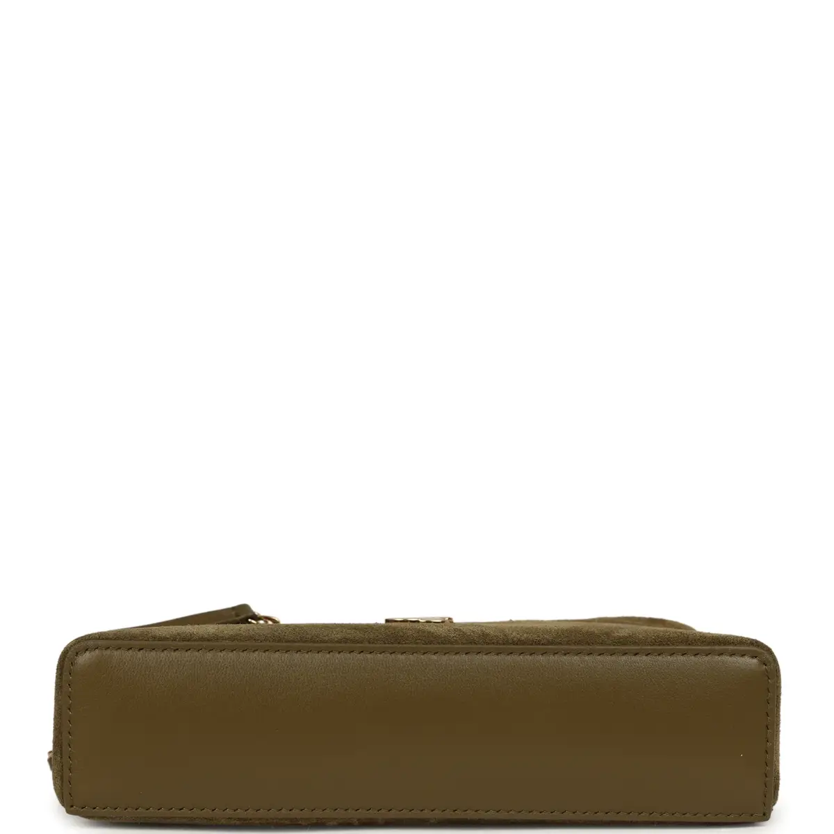 Chanel Chanel Top Handle Long Vanity Case with Chain Dark Khaki Suede Gold Hardware | Thumbnail 6 Chanel Chanel Top Handle Long Vanity Case with Chain Dark Khaki Suede Gold Hardware | Thumbnail 6