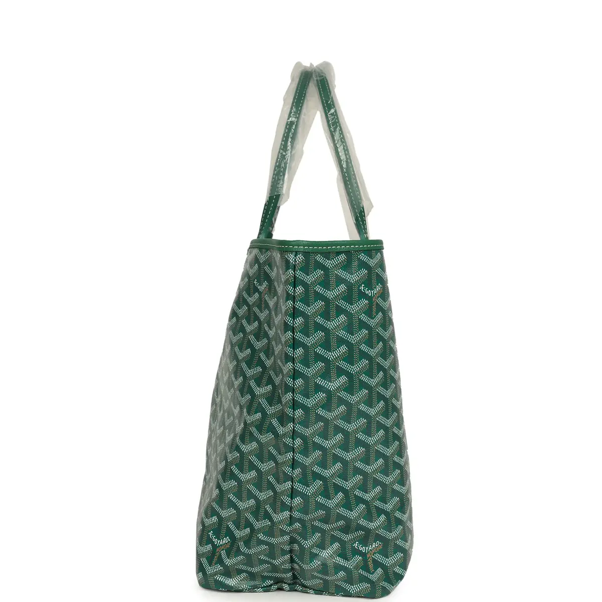 goyard Goyard Goyardine Hand-Painted Dog Green Saint Louis PM Tote Bag Palladium Hardware | Thumbnail 3 goyard Goyard Goyardine Hand-Painted Dog Green Saint Louis PM Tote Bag Palladium Hardware | Thumbnail 3
