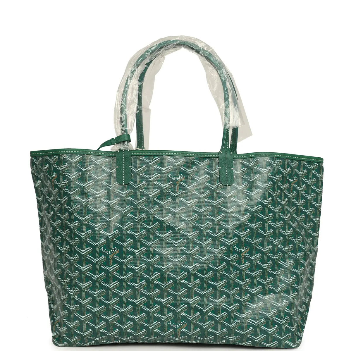 goyard Goyard Goyardine Hand-Painted Dog Green Saint Louis PM Tote Bag Palladium Hardware | Thumbnail 4 goyard Goyard Goyardine Hand-Painted Dog Green Saint Louis PM Tote Bag Palladium Hardware | Thumbnail 4