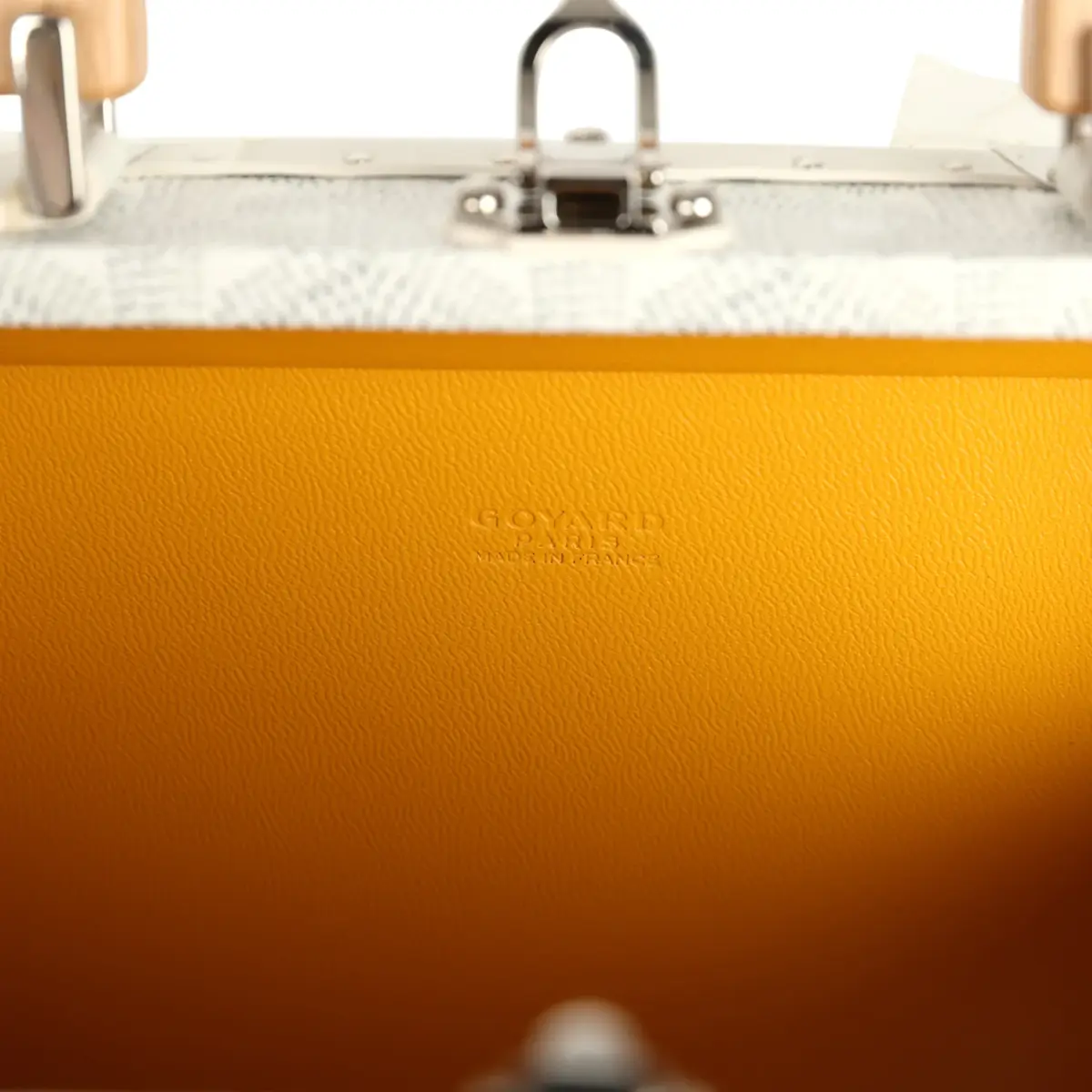 goyard Goyard Goyardine Saigon Mini Trunk White Cervon Calfskin Palladium Hardware | Thumbnail 11 goyard Goyard Goyardine Saigon Mini Trunk White Cervon Calfskin Palladium Hardware | Thumbnail 11