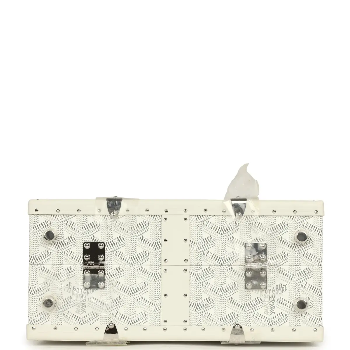 goyard Goyard Goyardine Saigon Mini Trunk White Cervon Calfskin Palladium Hardware | Thumbnail 6 goyard Goyard Goyardine Saigon Mini Trunk White Cervon Calfskin Palladium Hardware | Thumbnail 6
