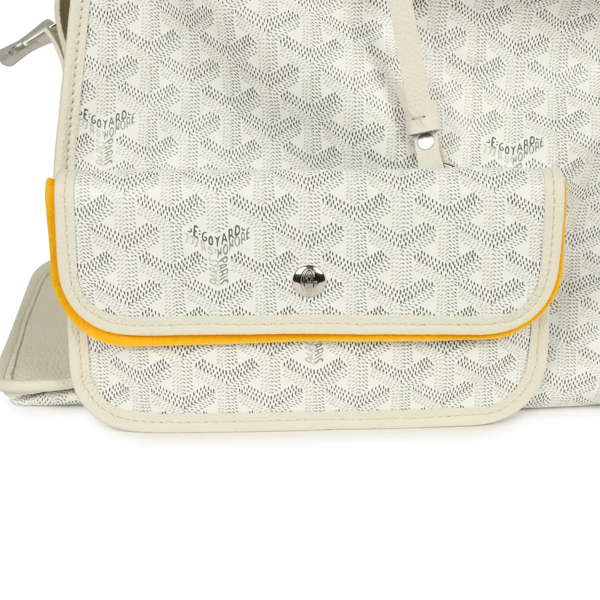 goyard Goyard Goyardine White Hardy PM Bag Palladium Hardware | Thumbnail 11 goyard Goyard Goyardine White Hardy PM Bag Palladium Hardware | Thumbnail 11
