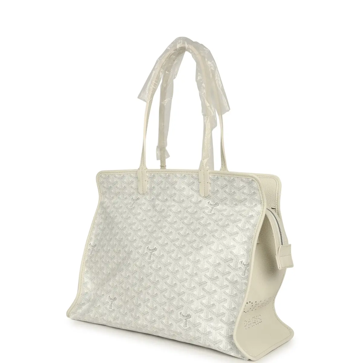 goyard Goyard Goyardine White Hardy PM Bag Palladium Hardware | Thumbnail 6 goyard Goyard Goyardine White Hardy PM Bag Palladium Hardware | Thumbnail 6
