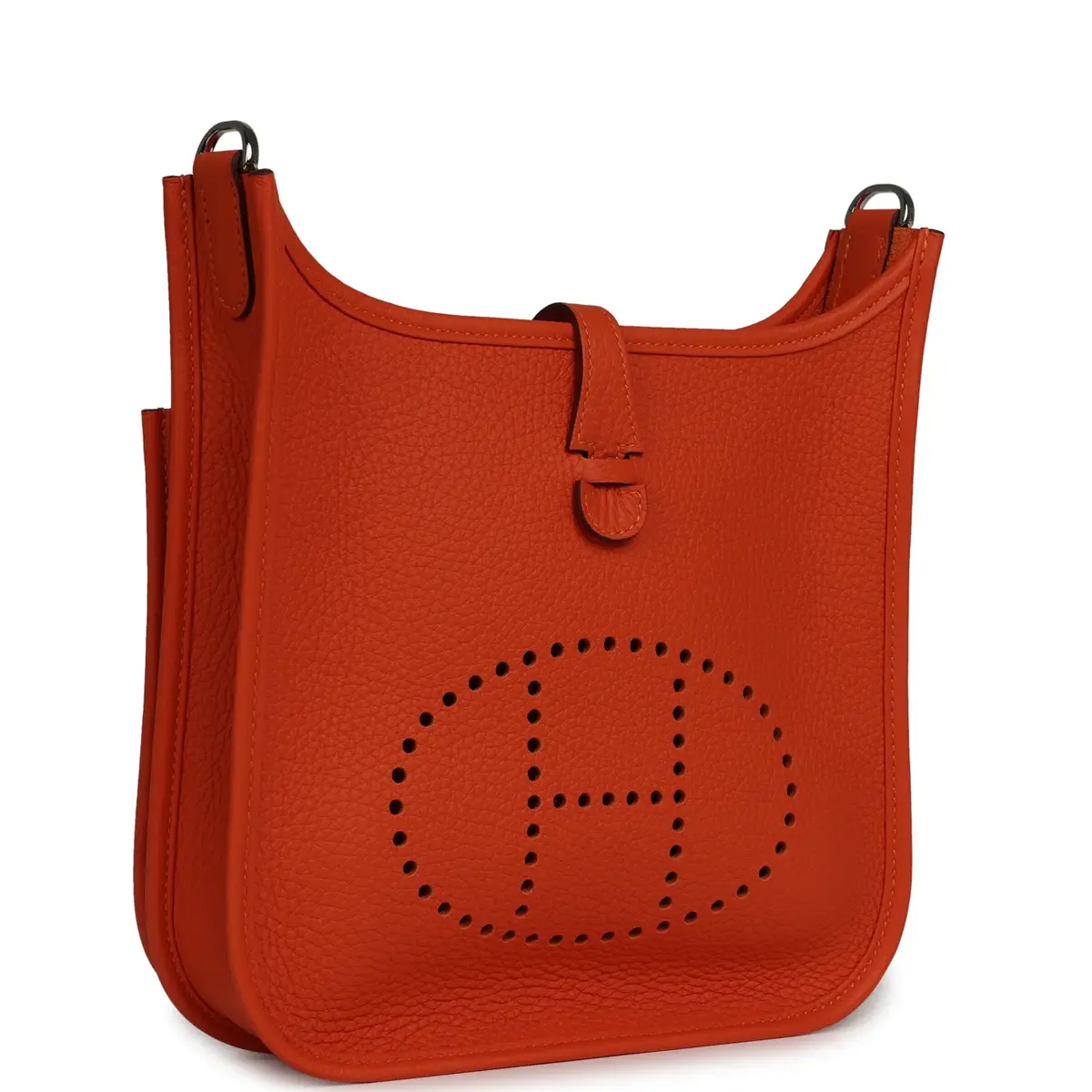 HERMÈS Hermes Evelyne 23 Tangerine Clemence Palladium Hardware | Thumbnail 2 HERMÈS Hermes Evelyne 23 Tangerine Clemence Palladium Hardware | Thumbnail 2