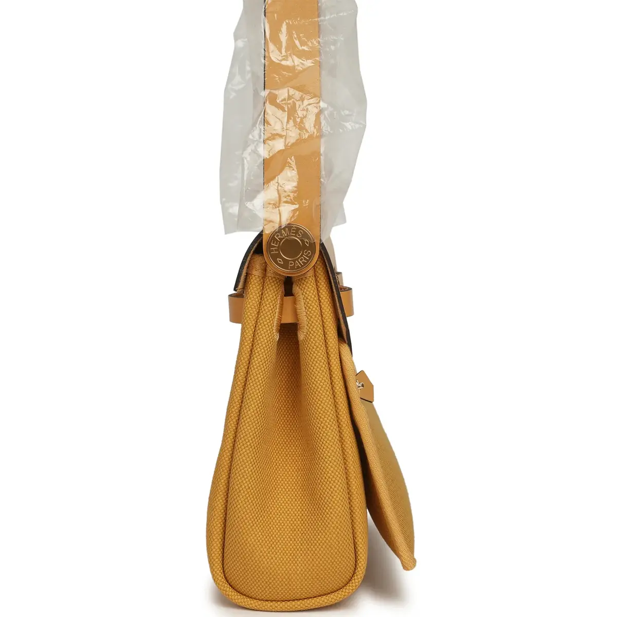 HERMÈS Hermes Herbag Zip 20 Mini Paille Toile Militaire Canvas, Vache Hunter Gold Hardware | Thumbnail 3 HERMÈS Hermes Herbag Zip 20 Mini Paille Toile Militaire Canvas, Vache Hunter Gold Hardware | Thumbnail 3