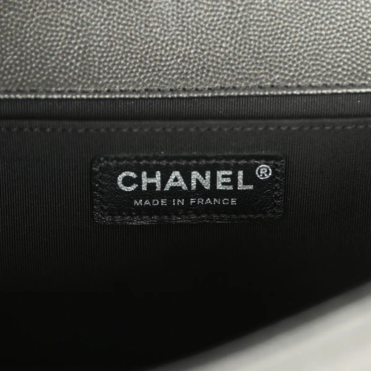 Chanel Pre-owned Chanel Medium Boy Bag So Black Caviar Black Hardware | Thumbnail 9 Chanel Pre-owned Chanel Medium Boy Bag So Black Caviar Black Hardware | Thumbnail 9