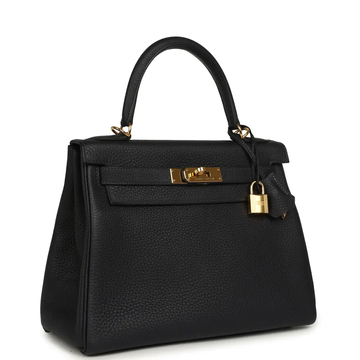 HERMÈS Pre-owned Hermes Kelly Retourne 28 Bleu Nuit Togo Gold Hardware | Thumbnail 2
