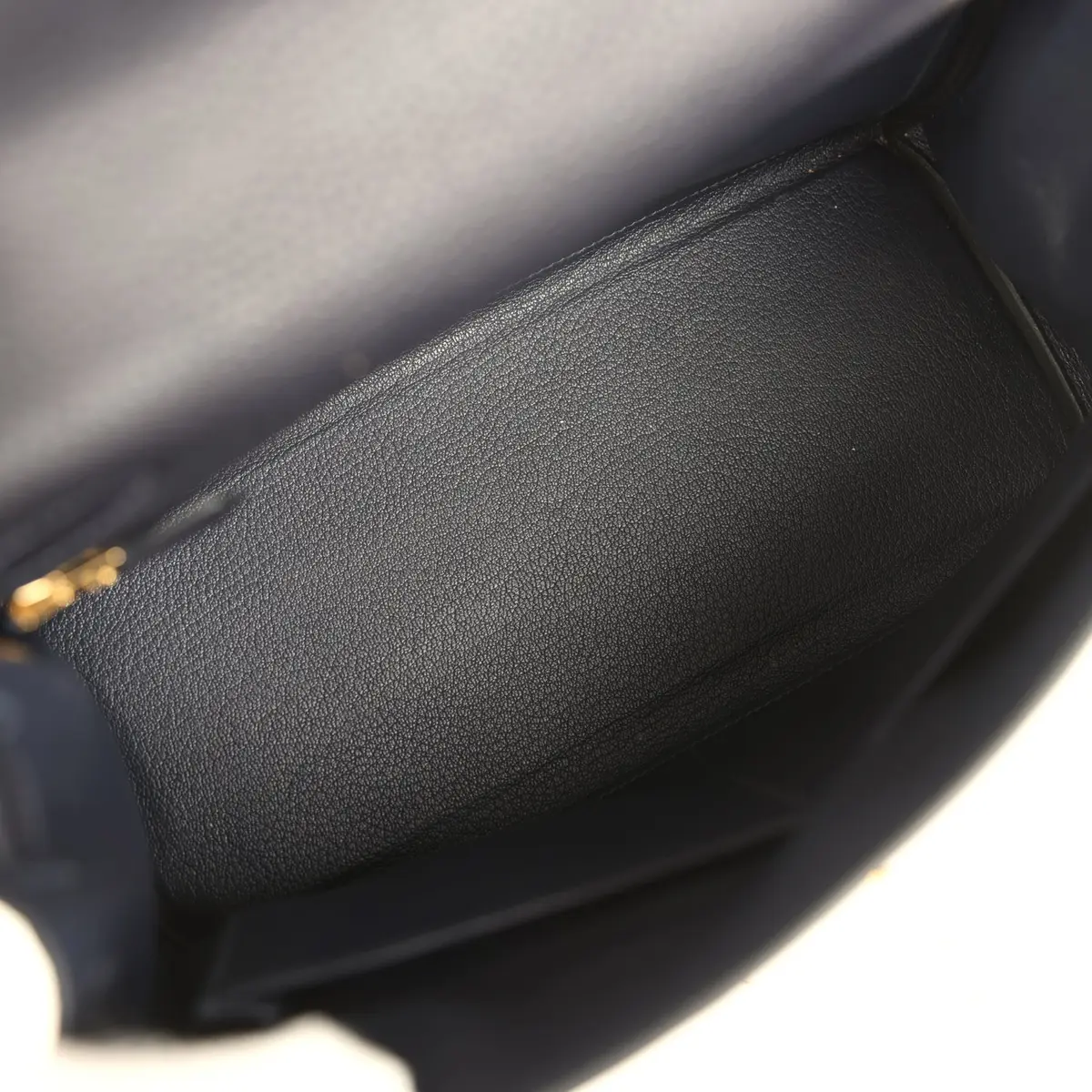 HERMÈS Pre-owned Hermes Kelly Retourne 28 Bleu Nuit Togo Gold Hardware | Thumbnail 8