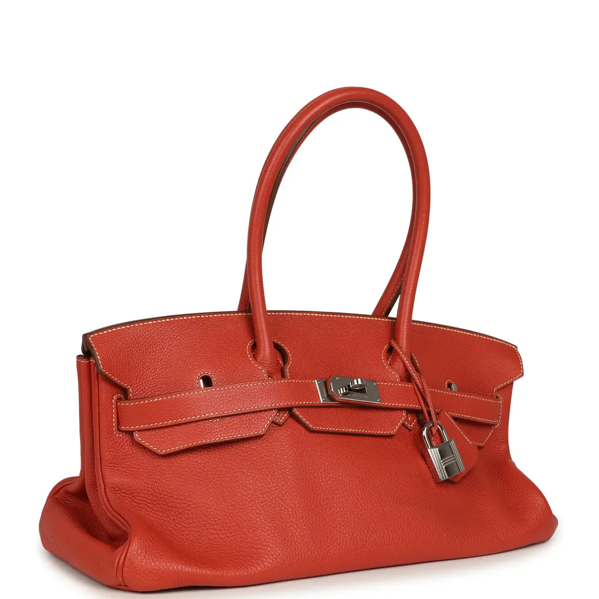 HERMÈS Vintage Hermes Shoulder Birkin 42 JPG Sanguine Togo Palladium Hardware | Thumbnail 2 HERMÈS Vintage Hermes Shoulder Birkin 42 JPG Sanguine Togo Palladium Hardware | Thumbnail 2