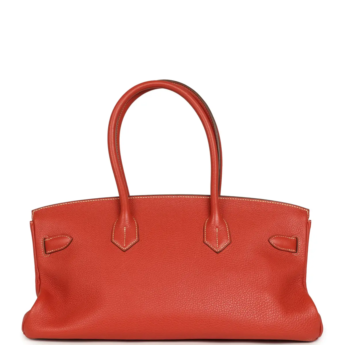 HERMÈS Vintage Hermes Shoulder Birkin 42 JPG Sanguine Togo Palladium Hardware | Thumbnail 4 HERMÈS Vintage Hermes Shoulder Birkin 42 JPG Sanguine Togo Palladium Hardware | Thumbnail 4