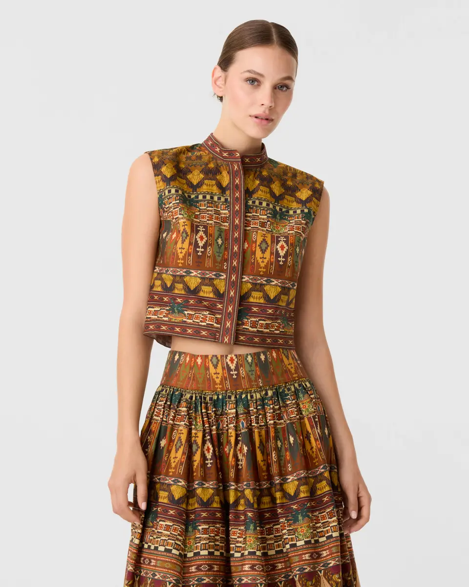 Emporio Sirenuse Andorra Top in Desert Print | Thumbnail 4
