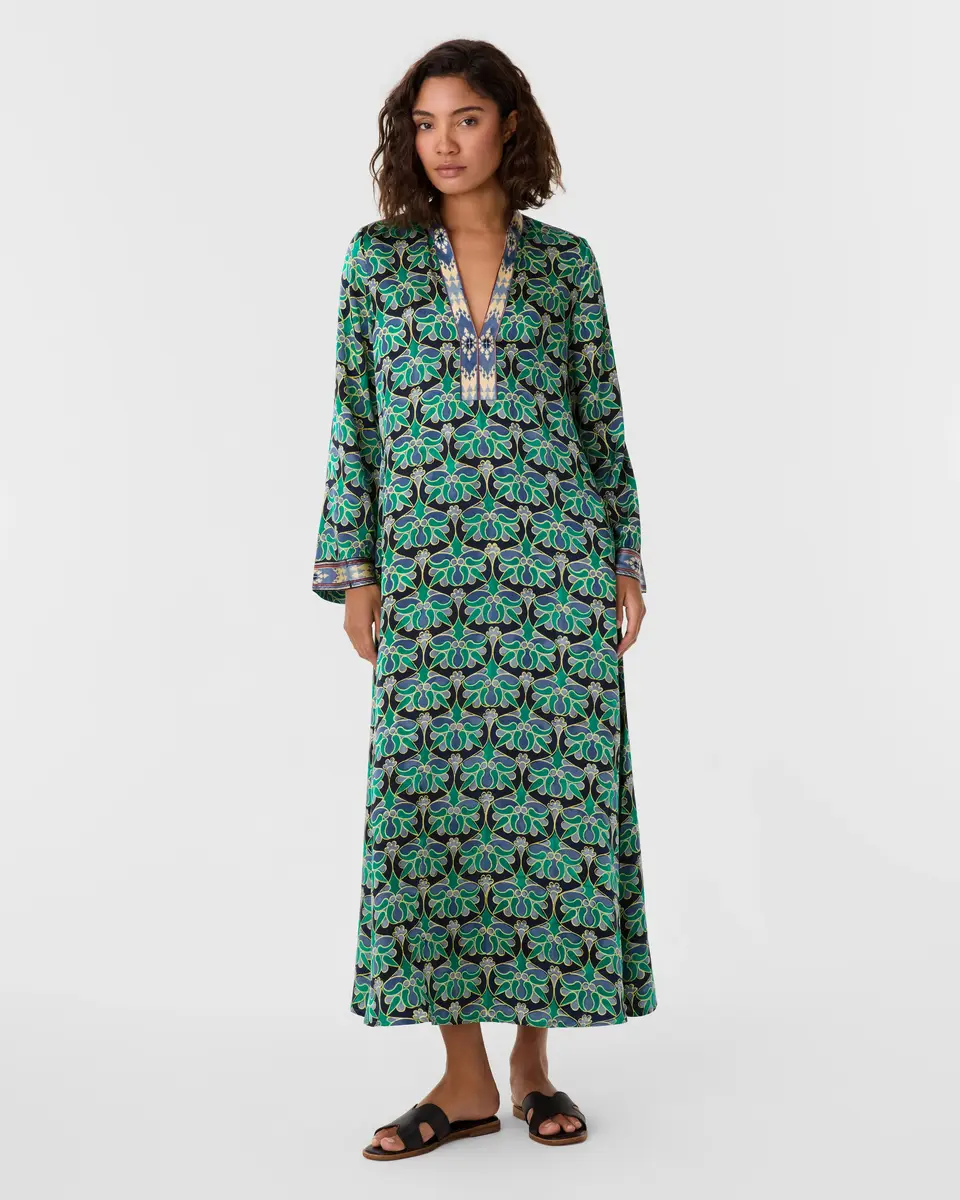 Emporio Sirenuse Jenna Caftan in Jewelry Block Print | Thumbnail 2 Emporio Sirenuse Jenna Caftan in Jewelry Block Print | Thumbnail 2